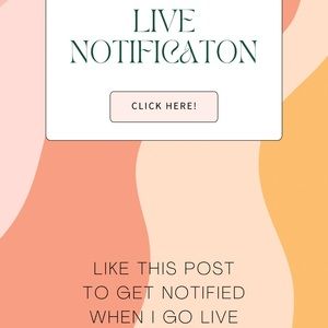 Live Notice!! Like this post to be notified when I am live 🫶🏽